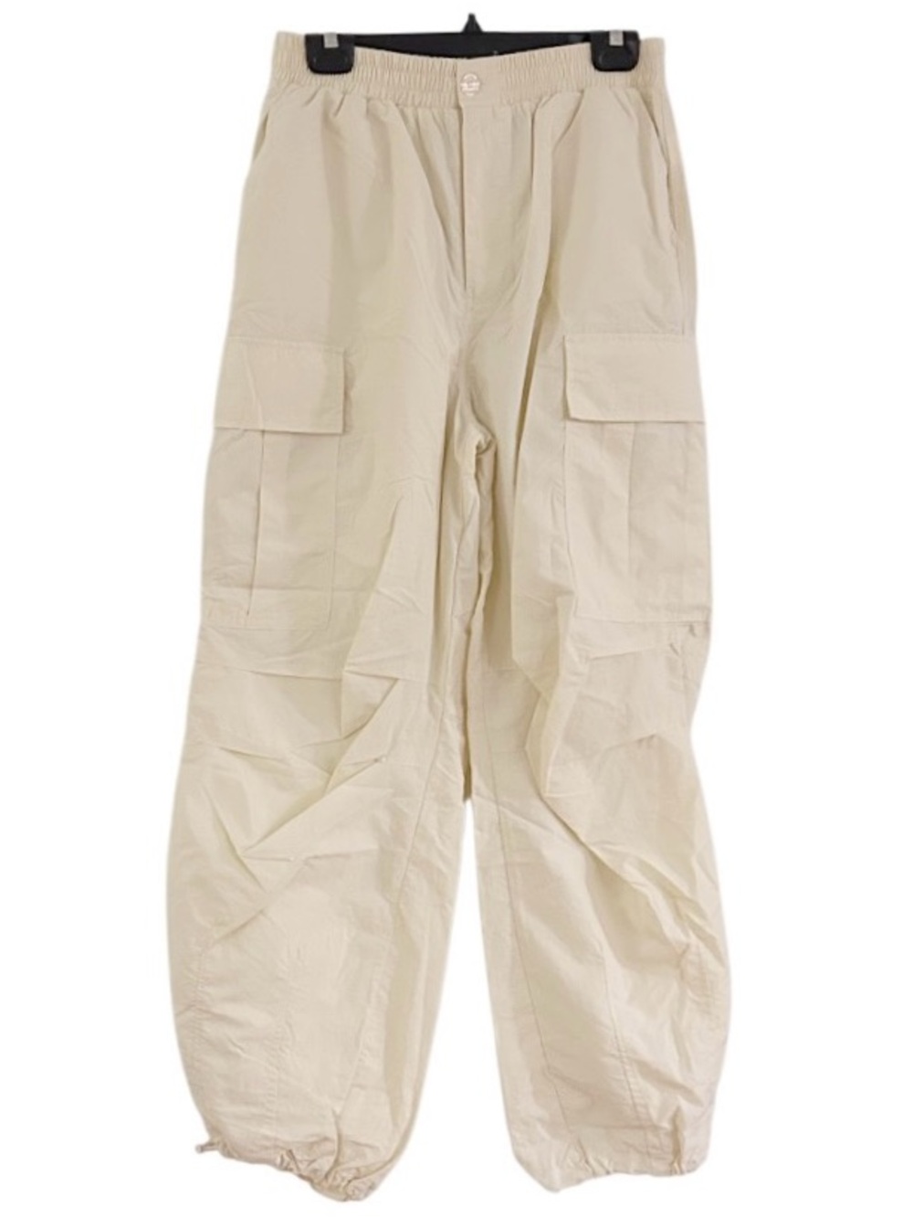 Blue Pepper Joggers Size Large Cream Nylon Cargo Pants NEW With Tags